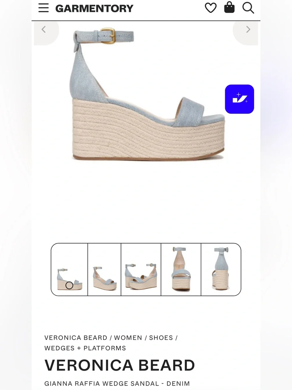 VERONICA BEARD ❤️‍🔥 GIANNA PLATFORM WEDGE NWT SIZE 9.5